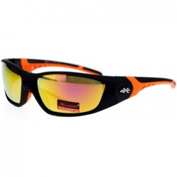 Oval Sports Fashion Sunglasses Unisex Oval Wrap Matte Frame Rubber - Orange - CZ127364MIL $12.87