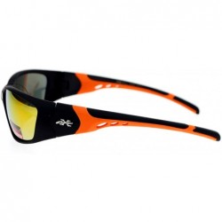 Oval Sports Fashion Sunglasses Unisex Oval Wrap Matte Frame Rubber - Orange - CZ127364MIL $12.87