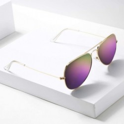 Aviator Classic Polarized Aviator Sunglasses for Men Women- 100% UV Protection - A7 Gold Frame/Purple Mirrored - CY18KS0ZNCZ ...