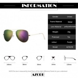 Aviator Classic Polarized Aviator Sunglasses for Men Women- 100% UV Protection - A7 Gold Frame/Purple Mirrored - CY18KS0ZNCZ ...
