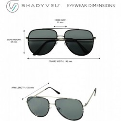 Aviator Oversized Retro Pilot Style Aviator Sunglasses Full Metal Frame Teardrop Flat Lens XL Fashion Shades - Gold - C618ZNO...