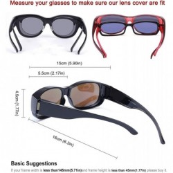 Rectangular Oversized Sunglasses Over Prescription Glasses Polarized Fits Over Glasses for Women UV400 Protection - Pink - CY...