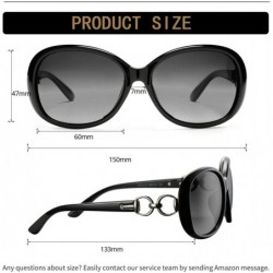 Goggle Classic Oversized Polarized Sunglasses for Women Luxury Goggles Eyewear Shade UV400 - Black - CL18S0XGDOR $10.50