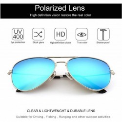 Aviator Classic Aviator Sunglasses for Men Women Metal Frame Mirrored Flat UV400 Lens Protection - C918S7QNLXD $8.84
