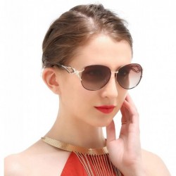 Rimless Polarized HD TAC Sunglasses for Women Ladies Vintage Retro Round Mirrored Lens UV400 Protection - Red - CW198O5MQ00 $...