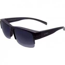 Semi-rimless Unisex Polarized LensCovers Sunglasses Wear Over Prescription Glasses 8008 - Grey - C312EYG9837 $26.23