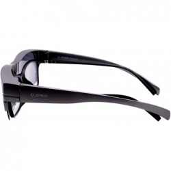 Semi-rimless Unisex Polarized LensCovers Sunglasses Wear Over Prescription Glasses 8008 - Grey - C312EYG9837 $13.29