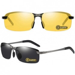 Goggle 2-Pack Day/Night Vision Driving Glasses Polarized Retro Sunglasses for Men Anti Glare with Folden Case - CQ18S66NX4U $...