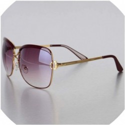 Oversized Sunglasses Women Frame Popular Luxury Brand Designer Shades Sun Glasses - Wine Red - C918W8WM88O $62.18