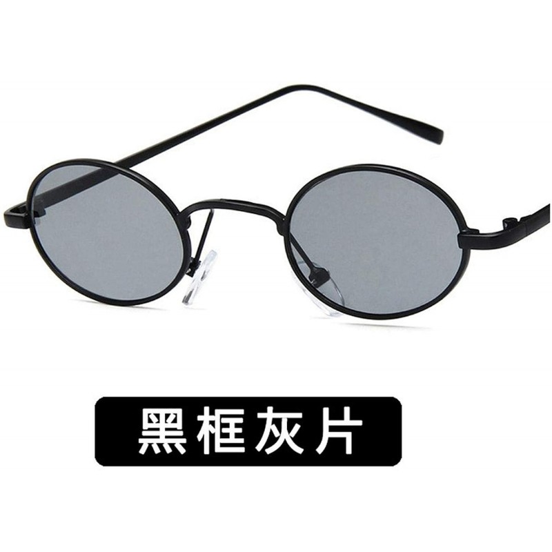 Round Fashion Round Retro Eye Classic Women Sunglasses Tinted Color Lens Small Metal Frame Hip Hop Sun Glasses - 2 - C5198A37...