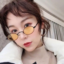 Round Fashion Round Retro Eye Classic Women Sunglasses Tinted Color Lens Small Metal Frame Hip Hop Sun Glasses - 2 - C5198A37...