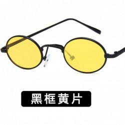 Round Fashion Round Retro Eye Classic Women Sunglasses Tinted Color Lens Small Metal Frame Hip Hop Sun Glasses - 2 - C5198A37...