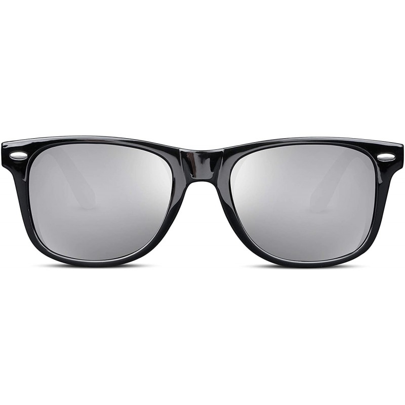 Round Great Classic Polarized Sunglasses Men Women HD Lens B1858 - Silver Mirror Lens - CB18RY0Q895 $13.78