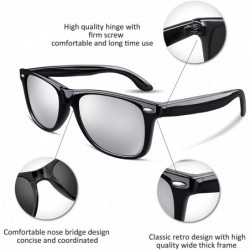 Round Great Classic Polarized Sunglasses Men Women HD Lens B1858 - Silver Mirror Lens - CB18RY0Q895 $13.78