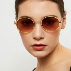 Aviator Fashion Women Retro Popular Round Sunglasses Men Luxury Vintage Metal Frame Mirrors Sun Glasses - 2 - C2198A57UXY $41.66