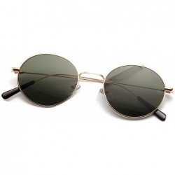 Aviator Fashion Women Retro Popular Round Sunglasses Men Luxury Vintage Metal Frame Mirrors Sun Glasses - 2 - C2198A57UXY $41.66