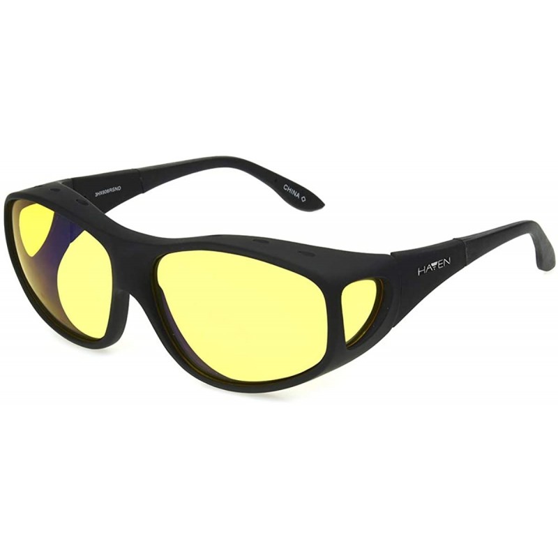 Rectangular Haven-Rainier Polarized Rectangular Fits Over Sunglasses - Black Frame/Night Driver Lens - 65 mm - CY1829TRUY3 $2...