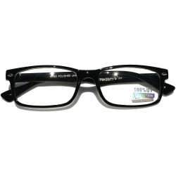 Oval Casual Fashion Horned Rim Rectangular Frame Clear Lens Eye Glasses - Black - CO11QCHKMYL $17.36