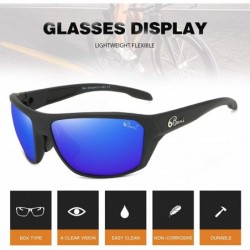 Sport Polarized Sports Sunglasses for Women and Men Driving Shades Cycling Running UV Protection - Dark Blue - C01936EC7UZ $2...