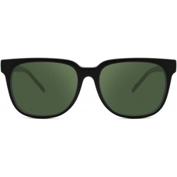 Rectangular Vintage Polarized UV400 Protection Sunglasses for Men Women Retro Frosted Frame - A-black-(dark Green Lens) - CQ1...