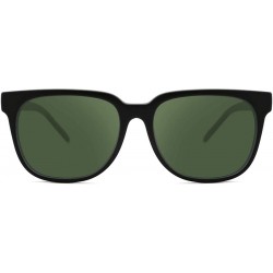 Rectangular Vintage Polarized UV400 Protection Sunglasses for Men Women Retro Frosted Frame - A-black-(dark Green Lens) - CQ1...