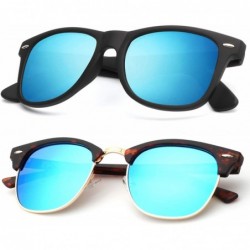Oversized Polarized Sunglasses for Men and Women Semi-Rimless Frame Driving Sun glasses 100% UV Blocking - CF18QHRHM3W $35.04