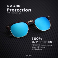 Oversized Polarized Sunglasses for Men and Women Semi-Rimless Frame Driving Sun glasses 100% UV Blocking - CF18QHRHM3W $14.68