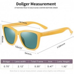 Rimless Polarized Sunglasses for Men Women Retro Classic UV400 Protection Sunglasses - Yellow Frames/Green Lens - CJ1970GS079...