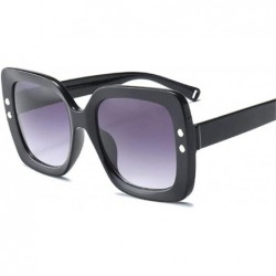 Oversized Oversized Sunglasses Women Fashion Brand Transparent Gradient Black As Picture - Gray - CH18YRDQYAN $10.80