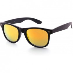 Square Vintage Sunglasses Mirrored Protection Lightweight - Revo Fire Mirrored - C212E5OITV5 $19.49