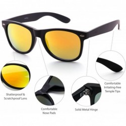 Square Vintage Sunglasses Mirrored Protection Lightweight - Revo Fire Mirrored - C212E5OITV5 $11.03