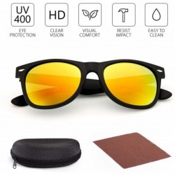 Square Vintage Sunglasses Mirrored Protection Lightweight - Revo Fire Mirrored - C212E5OITV5 $11.03