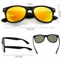 Square Vintage Sunglasses Mirrored Protection Lightweight - Revo Fire Mirrored - C212E5OITV5 $11.03