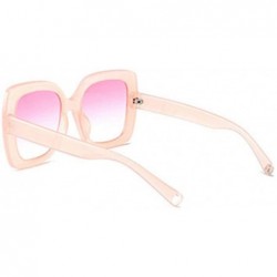 Oversized Oversized Sunglasses Women Fashion Brand Transparent Gradient Black As Picture - Gray - CH18YRDQYAN $10.80