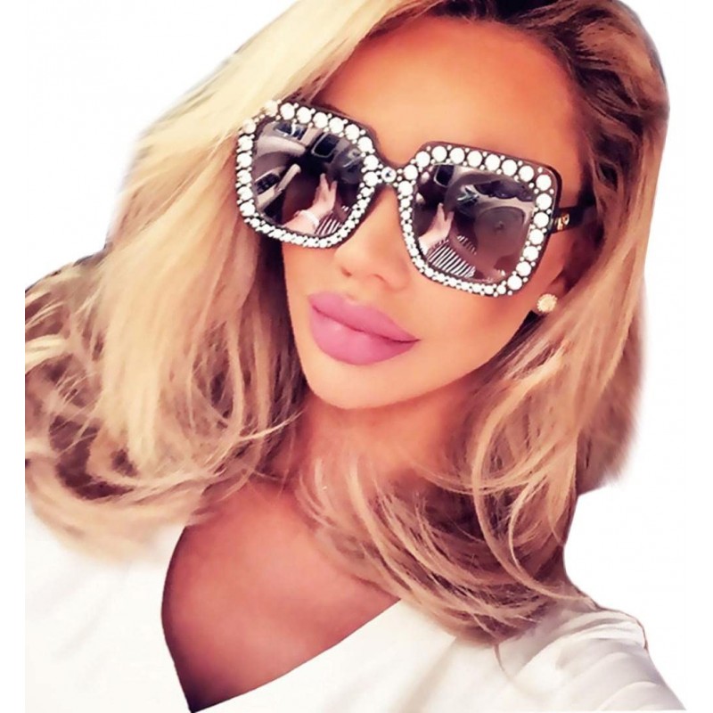 Square Glasses Artificial Oversized Sunglasses Quadrate - CL18RY5LDLH $8.33