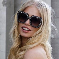 Square Glasses Artificial Oversized Sunglasses Quadrate - CL18RY5LDLH $8.33