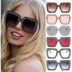 Square Glasses Artificial Oversized Sunglasses Quadrate - CL18RY5LDLH $8.33