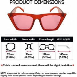 Square Designer Fashion Cateye Square Sunglasses for Women 100% UV 400 Protection Flat Gradient Color Lens 32409/54118 - C919...