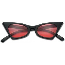 Round 1950's Retro Vintage High Pointed Colorful Clear Lens Geometric Cat Eye Glasses Non-Prescription - Black - CK189TZ6QYU ...