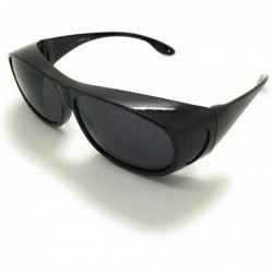 Aviator Wear Over Prescription Glasses Fit Over Sunglass - Black - CL12O5PJQBK $12.13