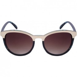 Wayfarer Women's Round Horned Rim Sunglasses with Gradient Lens 32069TT-AP - Blue Demi - C81297ERQQ7 $7.25