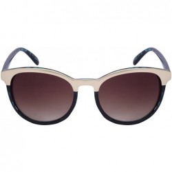 Wayfarer Women's Round Horned Rim Sunglasses with Gradient Lens 32069TT-AP - Blue Demi - C81297ERQQ7 $7.25
