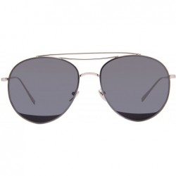 Aviator Classic Metal Frame Flat Lens Aviator Sunglasses LS5091Z - Gray - CW182EH9970 $12.78