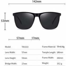 Square Unisex Polarized Square Sunglasses For Men/Women Aluminum Frame Lightweight Driving Fishing Sports Outdoors - CX197TOI...