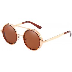 Sport Outdoor Metal Frame Sunglasses Mens Womens 50s Activities Fishing Driving - Brown - C118DMNHWWM $18.89