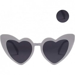 Oval 1pc Heart Sunglasses Fashion Love Heart Heart Sunglasses Love Heart Fashion Eyewear for Women Lady Adult(White) - C5196M...