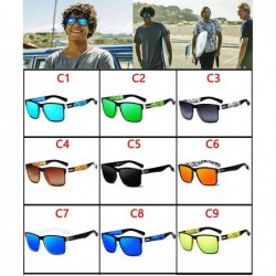 Sport Polarized Sunglasses Men Driving Shades Male Sun Glasses For Men Spuare Mirror Summer UV400 - CA18ZT6YX59 $26.10