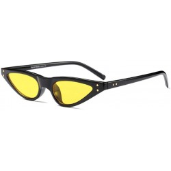 Goggle Women Retro Small Women Cat Eye Sunglasses Designer Shades Glasses - C5 - CP18CN0O7NA $42.64