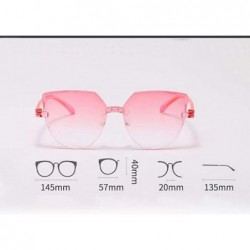 Square Frameless Multilateral Shaped Sunglasses Sunglasses for Women Men Classic Trendy Stylish Sun Glasses - B - C21905AX5X9...