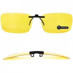 Goggle Polarized Clip-on Sunglasses Over Prescription Glasses Anti-Glare UV400 - Yellow - CG18HMDYOEI $20.15